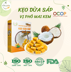 Kẹo dừa sáp thơm béo mang hương vị đặc sản miền Tây Nam Bộ.