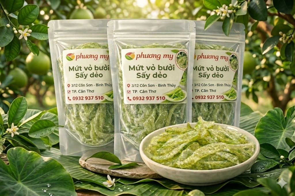 Mứt Vỏ Bưởi Handmade – Món Ăn Vặt Thơm Ngon Từ Nguyên Liệu Tự Nhiên